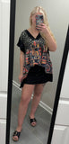 The Boho Mosaic Babydoll Top