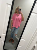 The Hot Pink Hype Stripe Top- Final/Blowout sale