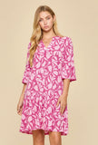 Dear Scarlett Lizzy Sunday Dress (Pink-tulip)