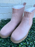 Blush Faux Suede Keep Me Warm Corkys