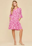 Dear Scarlett Lizzy Sunday Dress (Pink-tulip)