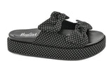 Black White Polka Dots Lil Bit Knotty Corkys- Final/Blowout sale
