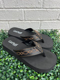 Black Overboard Corkys Flip Flops- Final/Blowout sale