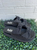 Black White Polka Dots Lil Bit Knotty Corkys- Final/Blowout sale