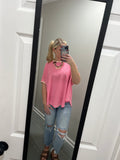 The Hot Pink Hype Stripe Top- Final/Blowout sale