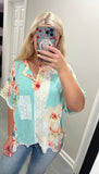 The Aqua Blossom Top