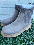Grey Faux Suede Keep Me Warm Corkys