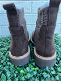 Chocolate Faux Suede Keep Me Warm Corkys