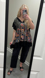 The Boho Mosaic Babydoll Top