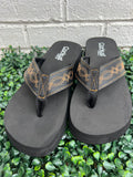 Black Overboard Corkys Flip Flops- Final/Blowout sale