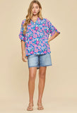 Dear Scarlett Lizzy Breeze Blouse (Royal Blue)- Final/Blowout sale