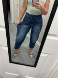 The Dark Denim Barrel Jeans