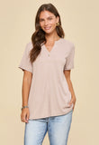 Dear Scarlett Ribbed Boyfriend Knit Top- Final/Blowout sale