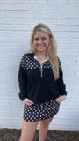 Mia Printed Pullover- After Dark Polka Dot- Final/Blowout sale