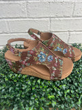Rust Brocade Floral Carley Corkys- Final sale