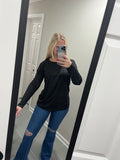 Buttery Soft Microfiber Long Sleeve Round Neck Top