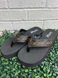Black Overboard Corkys Flip Flops- Final/Blowout sale