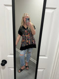 The Boho Mosaic Babydoll Top