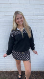Mia Printed Pullover- After Dark Polka Dot- Final/Blowout sale