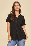Dear Scarlett Ribbed Boyfriend Knit Top- Final/Blowout sale