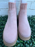 Blush Faux Suede Keep Me Warm Corkys