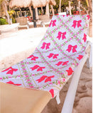 Pretty Lattice Bow Towel