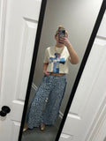 The Denim Safari Wide-Leg Pants- Final/Blowout sale