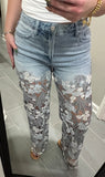 The Lace Luxe Denim Jeans- Final/Blowout sale