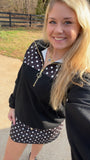 Mia Printed Pullover- After Dark Polka Dot- Final/Blowout sale
