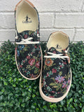 Black Brocade Floral Kayak II Corkys