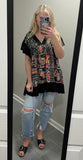 The Boho Mosaic Babydoll Top