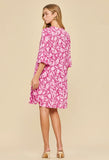 Dear Scarlett Lizzy Sunday Dress (Pink-tulip)