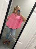 The Hot Pink Hype Stripe Top- Final/Blowout sale