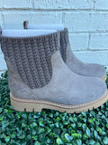 Grey Faux Suede Keep Me Warm Corkys