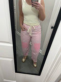 The Pink Patch Barrel Pants- Final/Blowout sale