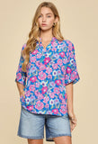 Dear Scarlett Lizzy Breeze Blouse (Royal Blue)- Final/Blowout sale