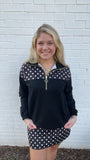 Mia Printed Pullover- After Dark Polka Dot- Final/Blowout sale