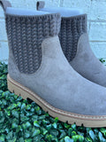 Grey Faux Suede Keep Me Warm Corkys