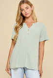 Dear Scarlett Ribbed Boyfriend Knit Top- Final/Blowout sale
