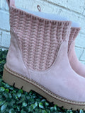 Blush Faux Suede Keep Me Warm Corkys