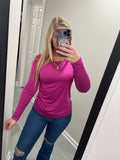 Buttery Soft Microfiber Long Sleeve Round Neck Top