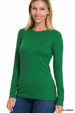 Buttery Soft Microfiber Long Sleeve Round Neck Top