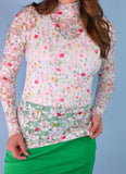 Kylie Lace Top- Spring Happy Blooms- Final/Blowout sale