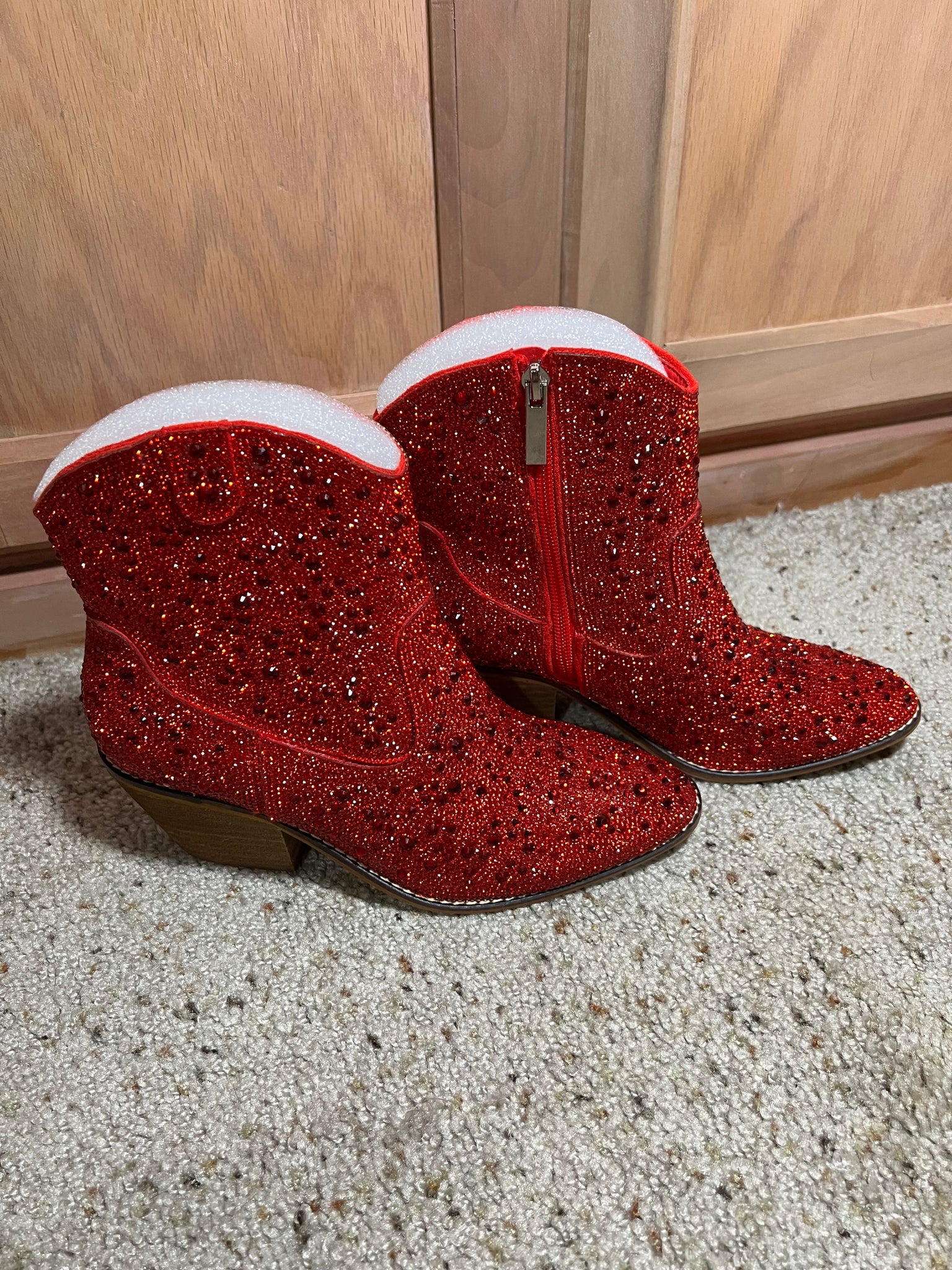 Red Rhinestones Shine Bright Corkys